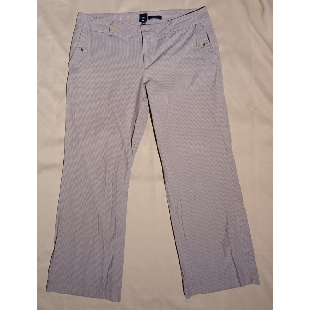 Gap Tan Wide Leg Pants Womens 14 Stretch High Rise Business Casual Style
